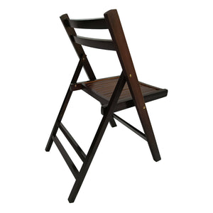 English Elm Furniture Slatted Wood Folding Special Event Chair - Solid Wood, Space-Saving, Portable, Durable Seating (98) Cherry W49539774