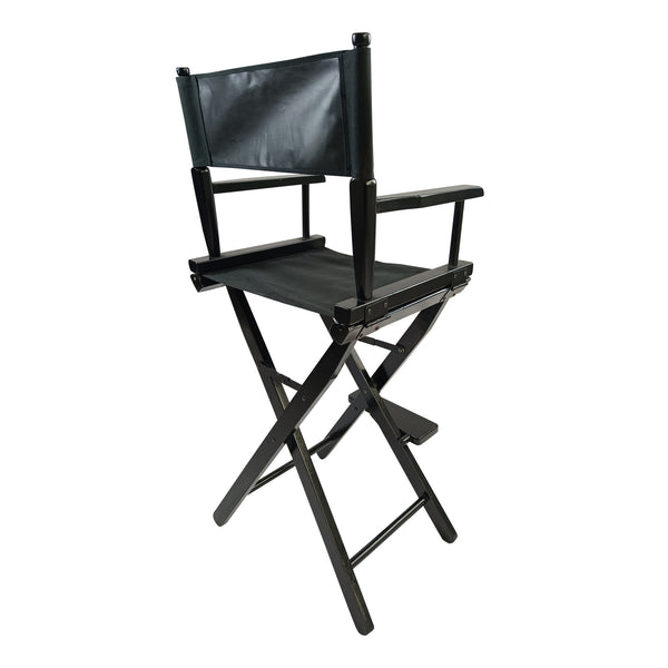 English Elm Casual Populus Director's Chair Set (2) Black Canvas Folding Solid Wood Frame, Breathable, 176lbs Capacity W49532121