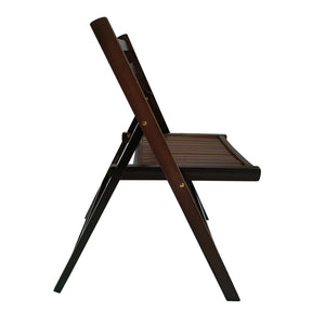 English Elm Furniture Slatted Wood Folding Special Event Chair - Solid Wood, Space-Saving, Portable, Durable Seating (98) Cherry W49539774