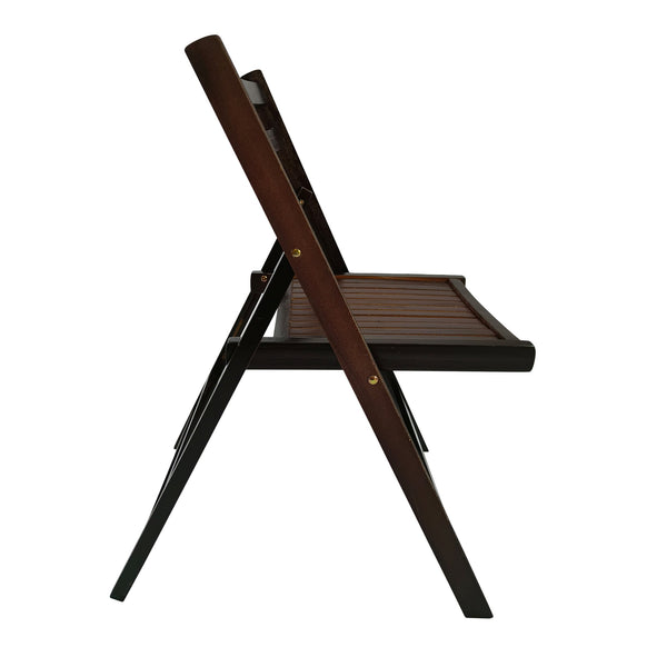 English Elm Furniture Slatted Wood Folding Special Event Chair - Solid Wood, Space-Saving, Portable, Durable Seating (98) Cherry W49539774