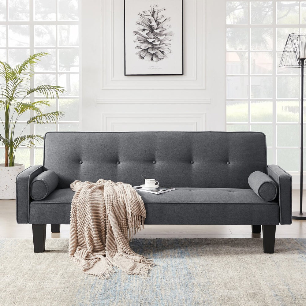 English Elm Mega Velvet Convertible Loveseat Button Tufted Sleeper Sofa for Living Room W97543711