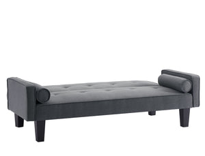 English Elm Mega Velvet Convertible Loveseat Button Tufted Sleeper Sofa for Living Room W97543711