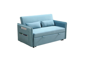 English Elm Mega Velvet Convertible Sleeper Chair Adjustable Lounge Sofa Bed with Storage Pockets W97543708