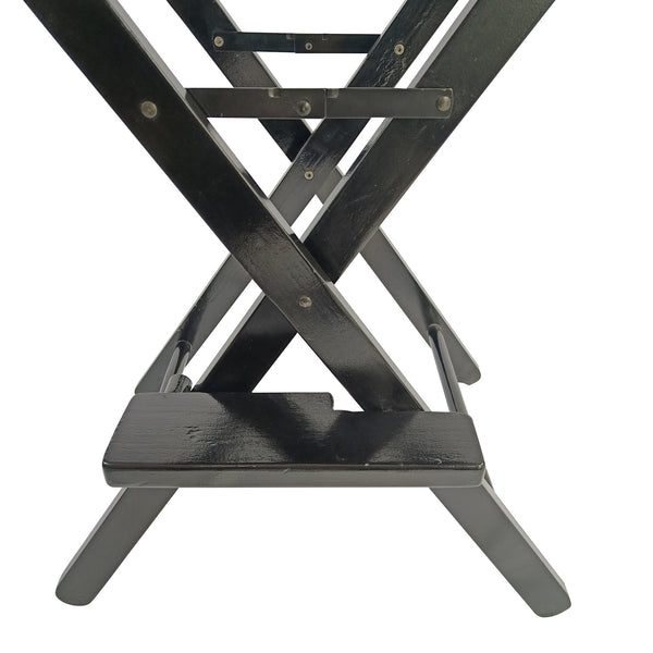 English Elm Casual Populus Director's Chair Set (2) Black Canvas Folding Solid Wood Frame, Breathable, 176lbs Capacity W49532121