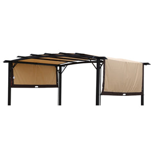 English Elm Universal Polyester Pergola Canopy with Retractable Side Shades Uv Resistant Outdoor W41943550