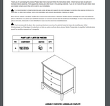 English Elm Bedroom Furniture 3 Drawers Nightstand Gray Finish Birch Veneer Nickel Hardware Bed Side Table