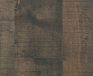 English Elm Contemporary Two-Tone Nightstand Faux Wood Veneer Natural Grain Mahogany & Ebony with Brass Pulls B01146194