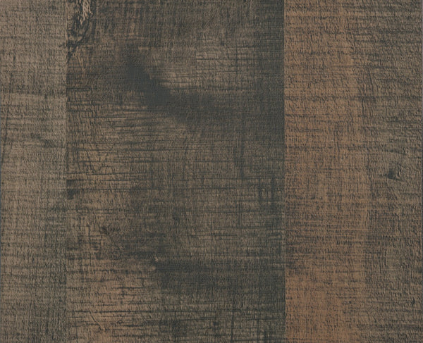 English Elm Contemporary Two-Tone Nightstand Faux Wood Veneer Natural Grain Mahogany & Ebony with Brass Pulls B01146194