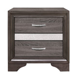 Chic Two-Tone Nightstand with Hidden Jewelry Drawer - Bedroom Furniture