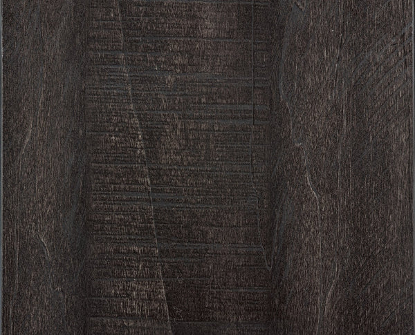 English Elm Contemporary Two-Tone Nightstand Faux Wood Veneer Natural Grain Mahogany & Ebony with Brass Pulls B01146194