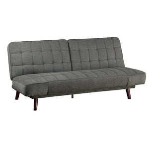 English Elm Elegant Convertible Chenille Sleeper Sofa with Tufted Cushions and Espresso Wood Legs B01146749
