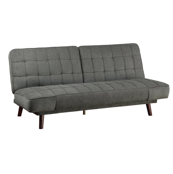 English Elm Elegant Convertible Chenille Sleeper Sofa with Tufted Cushions and Espresso Wood Legs B01146749