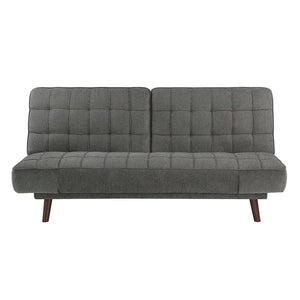 English Elm Elegant Convertible Chenille Sleeper Sofa with Tufted Cushions and Espresso Wood Legs B01146749