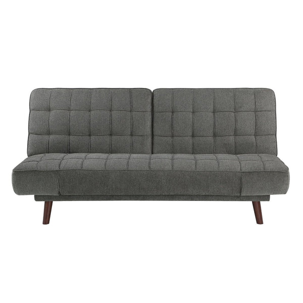 English Elm Elegant Convertible Chenille Sleeper Sofa with Tufted Cushions and Espresso Wood Legs B01146749