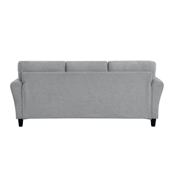 English Elm Modern Dark Gray Textured Sofa with Rounded Arms and Welt Trim, 80.5" Transitional Upholstered Seating B01146750