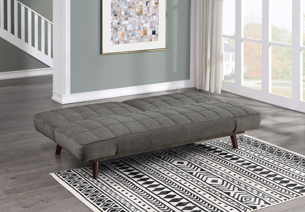 English Elm Elegant Convertible Chenille Sleeper Sofa with Tufted Cushions and Espresso Wood Legs B01146749