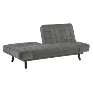 English Elm Elegant Convertible Chenille Sleeper Sofa with Tufted Cushions and Espresso Wood Legs B01146749