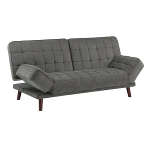 English Elm Elegant Convertible Chenille Sleeper Sofa with Tufted Cushions and Espresso Wood Legs B01146749