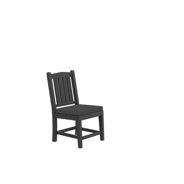 English Elm HDPE Outdoor Dining Chair with Cushion Set of 2 — Durable Ergonomic High-Back Seating for Patio Poolside Gray W120941911