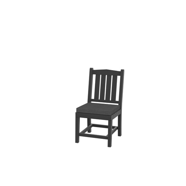 English Elm HDPE Outdoor Dining Chair with Cushion Set of 2 — Durable Ergonomic High-Back Seating for Patio Poolside Gray W120941911
