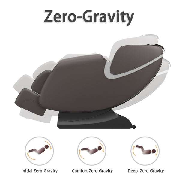 English Elm Bosscare Zero Gravity Recliner Full Body Massage Chair with Bluetooth and Foot Rollers W73047158