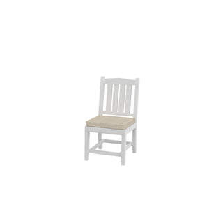 English Elm HDPE Outdoor Dining Chair with Cushion Set of 2 — Durable Ergonomic High-Back Seating for Patio Poolside White W120941914