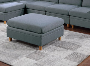 English Elm Living Room Furniture Ottoman Steel Dorris Fabric Cocktail Ottoman Plush Modular Seat 36x30x18" B01147403