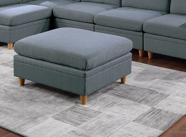 English Elm Living Room Furniture Ottoman Steel Dorris Fabric Cocktail Ottoman Plush Modular Seat 36x30x18" B01147403