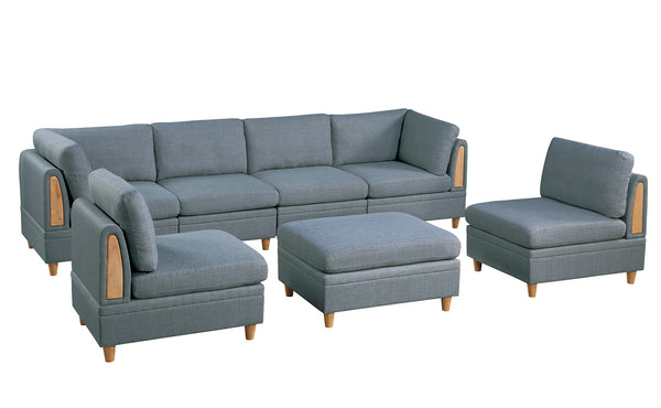 English Elm Living Room Furniture Ottoman Steel Dorris Fabric Cocktail Ottoman Plush Modular Seat 36x30x18" B01147403