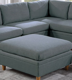 English Elm Living Room Furniture 8-Piece Sectional Sofa Set In Steel Grey Dorris Fabric - Chic & Versatile! B011S00479