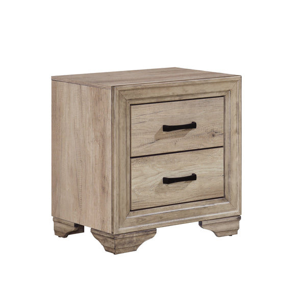 English Elm Contemporary Rustic Nightstand Melamine Laminate 1-Drawer 2-Compartment Bedside Table 22x16x23.5" B01147611