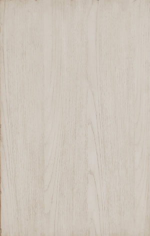 English Elm Wire-Brushed Transitional Chest of Drawers in Antique White Finish with Turned Bun Feet & Smooth Glides B01149271