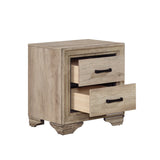 English Elm Contemporary Bedroom Furniture 1 Piece Nightstand Of Drawers Natural Finish Melamine Laminate Bed Side Table