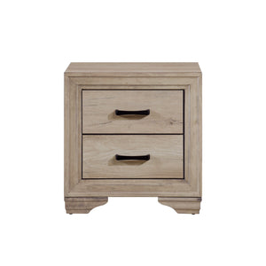English Elm Contemporary Rustic Nightstand Melamine Laminate 1-Drawer 2-Compartment Bedside Table 22x16x23.5" B01147611