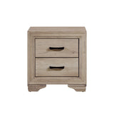 Modern 1-Piece Nightstand, Natural Finish, Melamine Laminate - Bedside Table