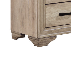English Elm Contemporary Rustic Nightstand Melamine Laminate 1-Drawer 2-Compartment Bedside Table 22x16x23.5" B01147611