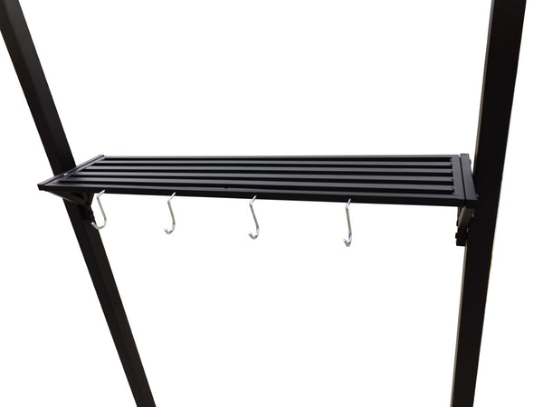 English Elm 8x4ft Outdoor Grill Gazebo Steel Frame Tiered Canopy with Bar Shelves for Patio Cooking Light Brown W65642412