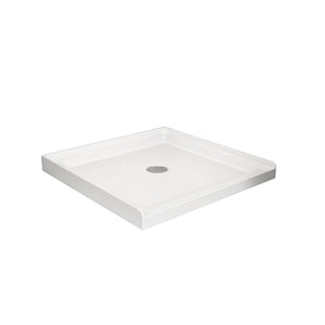 English Elm Goodyo 36x36 Shower Base 3.35in Tall Center Drain Single-Threshold Pan White Durable ABS Acrylic Finish D163118739