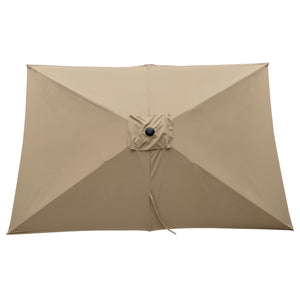 English Elm 6 9x6ft Rectangular Patio Umbrella with Crank & Tilt, Waterproof Polyester Canopy, UPF40+ Weather-Resistant Shade Brown W65642347