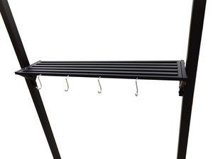 English Elm 8x4ft Outdoor Grill Gazebo Steel Frame Tiered Canopy with Bar Shelves for Patio Cooking Mushroom W65642413