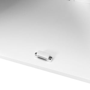 English Elm Bathroom Floor Cabinet White Mdf Double Door Adjustable Shelf Moisture Resistant Storage W40914886