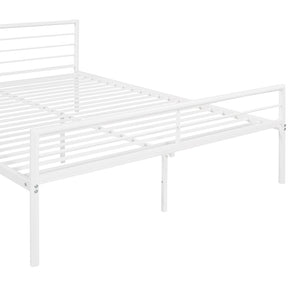 English Elm Twin Over Full Metal Bunk Bed with Built-in Study Desk Steel Frame Kids Bedroom White LT000092AAK