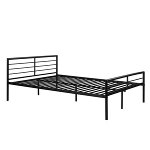 English Elm Twin Over Full Metal Bunk Bed with Built-in Study Desk Steel Frame Kids Bedroom LT000092AAB