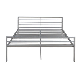 English Elm Twin Over Full Metal Bunk Bed with Built-in Study Desk Steel Frame Kids Bedroom Silver LT000092AAN