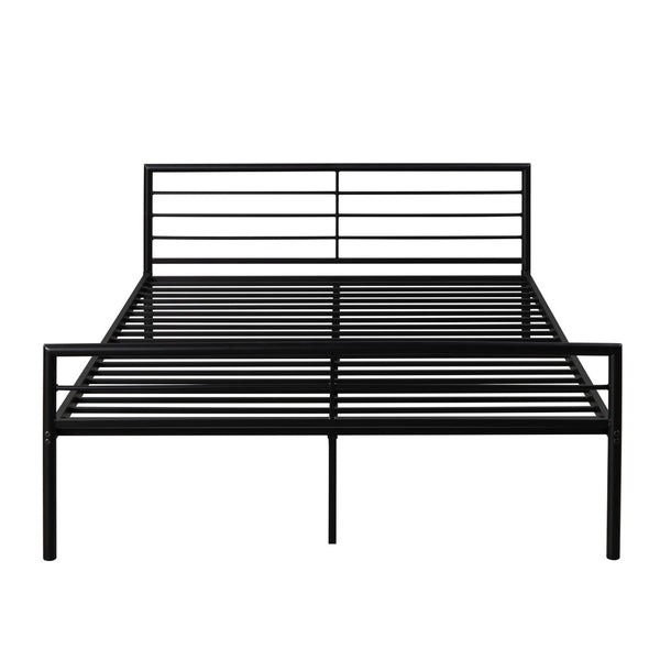English Elm Twin Over Full Metal Bunk Bed with Built-in Study Desk Steel Frame Kids Bedroom LT000092AAB