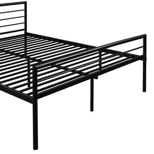 English Elm Twin Over Full Metal Bunk Bed with Built-in Study Desk Steel Frame Kids Bedroom LT000092AAB
