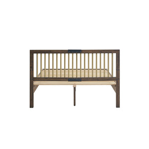 English Elm Queen INK+IVY Mercer Low Profile Platform Bed — Chestnut Wood Grain, Solid Slats, Modern Sleek Design B035S00011