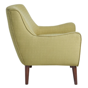 English Elm Mid-Century Oxford Accent Chair in Soft Green Upholstery, Hardwood Frame, Tapered Espresso Legs, Removable Cushion B03548208