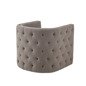 English Elm Capstone Tufted Swivel Barrel Chair with Brass Nailhead Accents, Wood Frame & High-Density Foam Upholstery B03548667