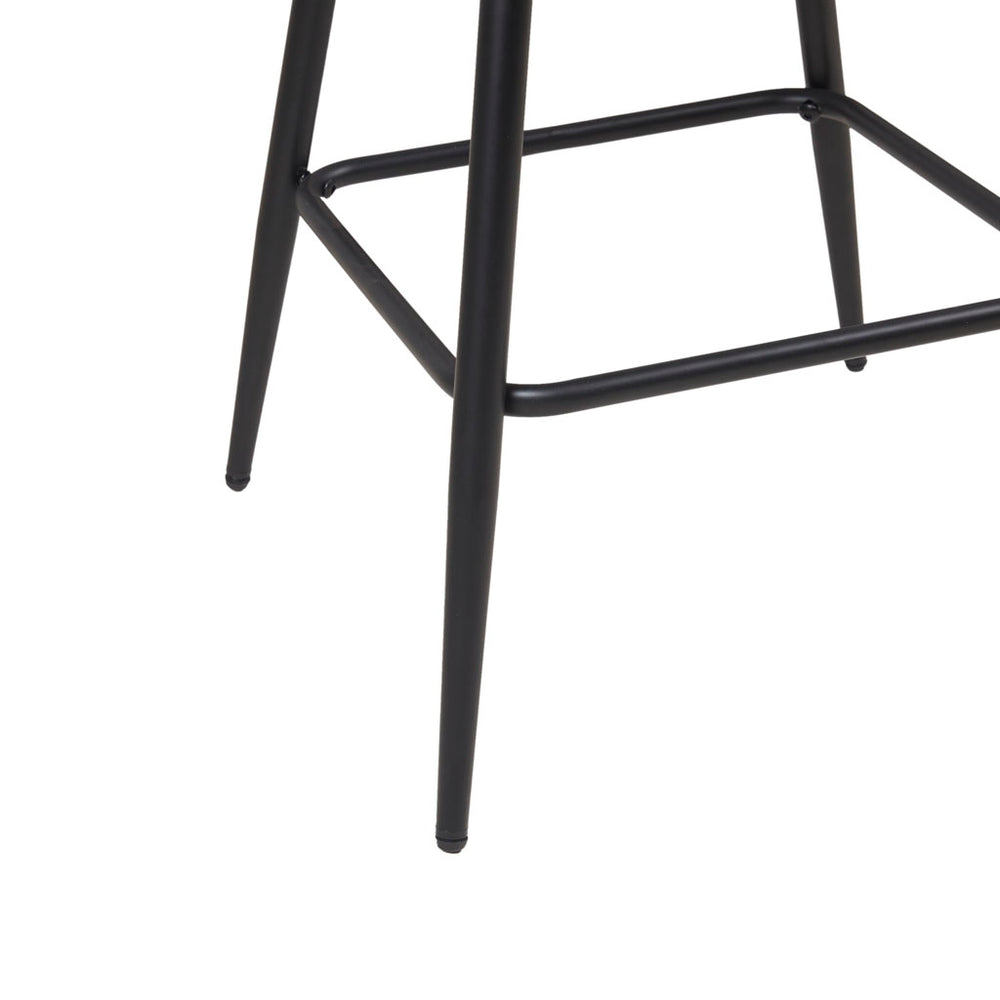 English Elm Faux INK+IVY Adams Faux Leather Swivel Counter Stool in Grey with Matte Black Base, 360° Rotation, 300 lb Capacity B03548401